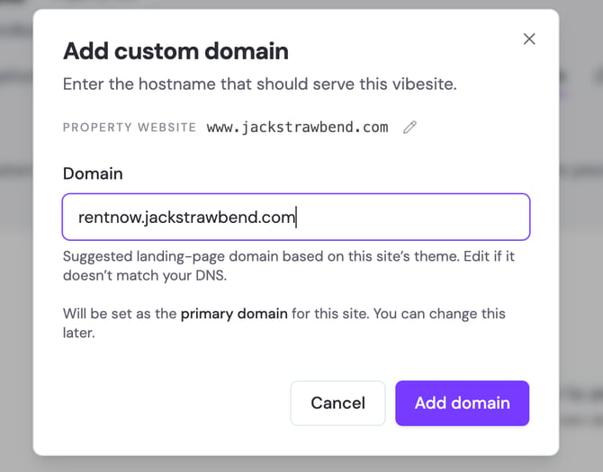 Add Custom Domain
